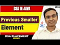 Previous Smaller Element in Java Stack Interview Problem DSA in Java