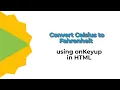 Program to convert Celsius to Fahrenheit in HTML Javascript