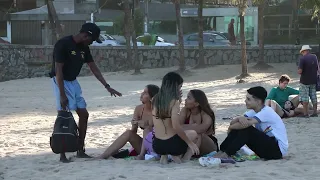 DANÇANDO NA PRAIA - pegadinha
