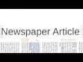 Newspaper Articles