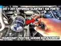REPLACE CRANKSHAFT POSITION SENSOR 2011-2017 HYUNDAI ELANTRA KIA FORTE - CKPS LOCATION FAST EASY