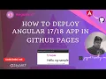 How to Deploy Angular 17 App in GitHub Pages Jayant Tripathy