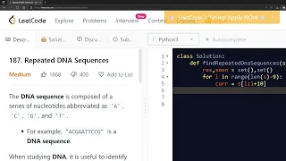 Leetcode 187 - Repeated DNA Sequence