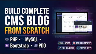 Build a Custom CMS from Scratch PHP PDO MySQL Bootstrap Full Course