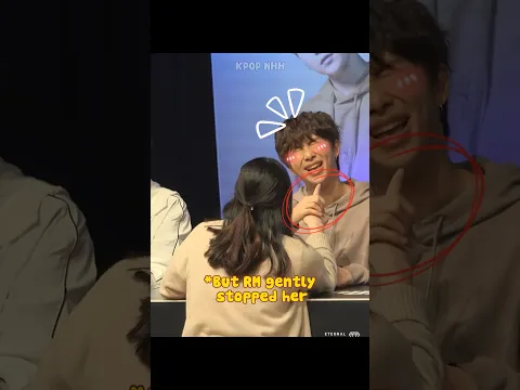 RM's Shy Reaction When A Fan Asked To Poke His Dimples 🤭😚 #shorts #bts #rm