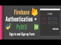 Firebase Authentication Python PyQt5 Login and Signup Form tutorial for beginners