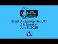 Brant A Springville UT - AA Speaker
