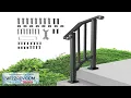 VEVOR Handrails for Outdoor Steps 1 2 Step Stair Hand Rail Kit Transitional
