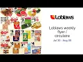 Loblaws weekly flyer circulaire Jul 30 - Aug 05