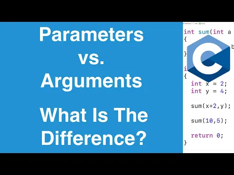 Function Parameters VS. Arguments | C Programming Tutorial - YouTube thumbnail