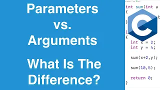 Function Parameters VS Arguments C Programming Tutorial