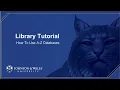 How to Use A-Z Databases