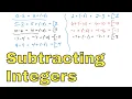 08 - Subtracting Integers Part 1 Learn to Subtract Negative and Positive Numbers
