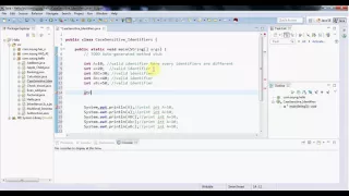java identifiers and its rules by example