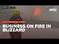 Fire at Green Bay Converting on Larsen Road Blizzard Elsa hampers firefighting efforts