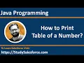 10 Java Program Print table of a number by Sanjay Gupta