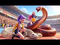 Lagu RUMI Gets GIANT ANACONDA Racing Championship | KPOP Demon Hunters