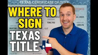 Where to Sign a Texas Car Title Private Party Sale Step by Step