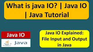 What is java IO Java IO Java Tutorial