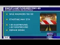 Lane closures scheduled on I-80 near Bellefonte for repairs