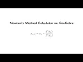 Newton s Method Calculator on GeoGebra