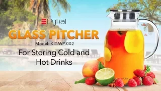 Top Rated Glass Water Pitcher - Borosilicate Heat Resistant Glass Jug with Lid