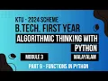 KTU BTECH 2024 First Semester-Algorithmic Thinking with Python - Module 3 Part