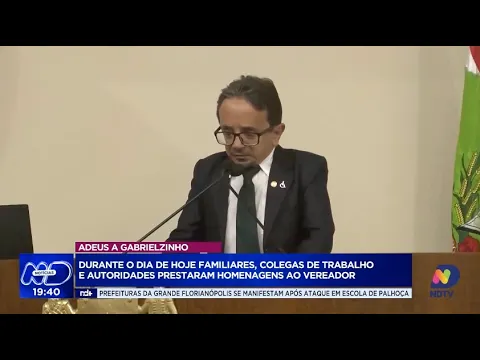 Luto em SC: homenagens ao vereador Gabrielzinho