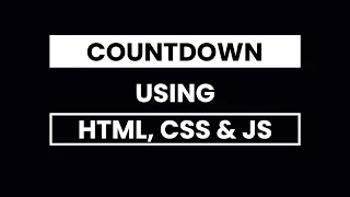 Simple Countdown Timer Using JavaScript