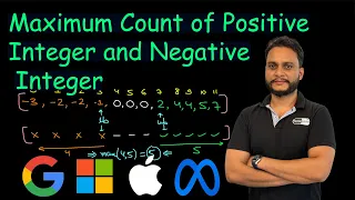 Maximum Count of Positive Integer and Negative Integer Leetcode 2529