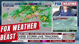 FOX Weather Beast Tracking Severe Storms In Missouri