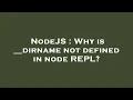 NodeJS Why is -