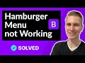 Bootstrap 5 Hamburger Menu not Working SOLVED