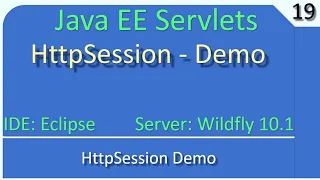 HttpSession Attributes Part 2 Demo JavaEE Wildfly Servlet Tutorial