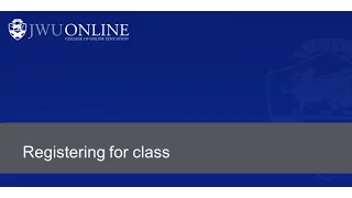 Registering for Class