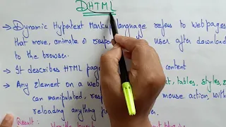DHTML WT Web Technology Lec-20 Bhanu Priya