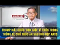Trump mat chuc con gioi vi tron trong thung xe cho thuc an sau khi hop NATO