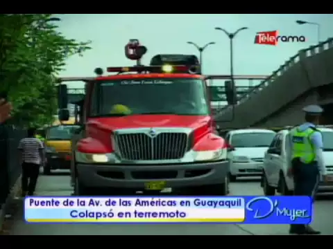 Puente de la Av. de las Américas en Guayaquil colapsó en terremoto