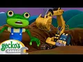 Lagu Excavator Rescue and Repair | Gecko the Mechanic | Vehicle Repair Cartoons | Buses, Trucks and Cars