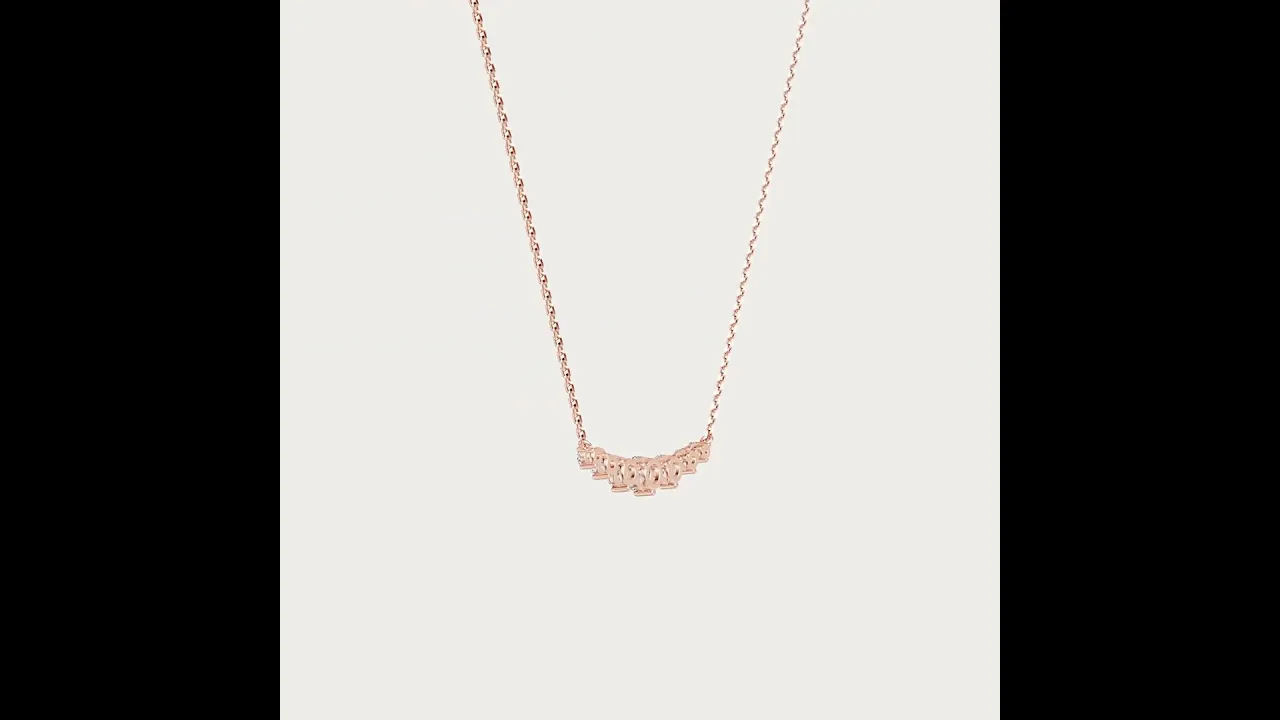 Lab-Grown Diamond Cluster Bar Necklace in 14K Solid Gold / Platinum