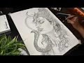 How to Lord Shiva Drawing MahaShivratri Drawing Outline Tutorial