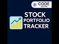 Python Stock Portfolio Tracker Code Alpha Python Programming Internship Program