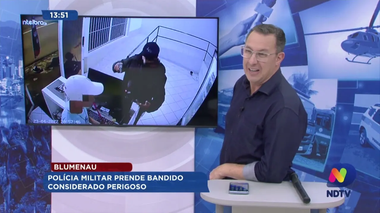 Blumenau: Polícia Militar prende homem suspeito de assaltos