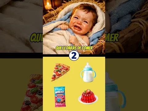 Elige Correctamente 🙏❤️ ¿Qué le darás de comer al niño Jesús? #jesus #quizbíblico
