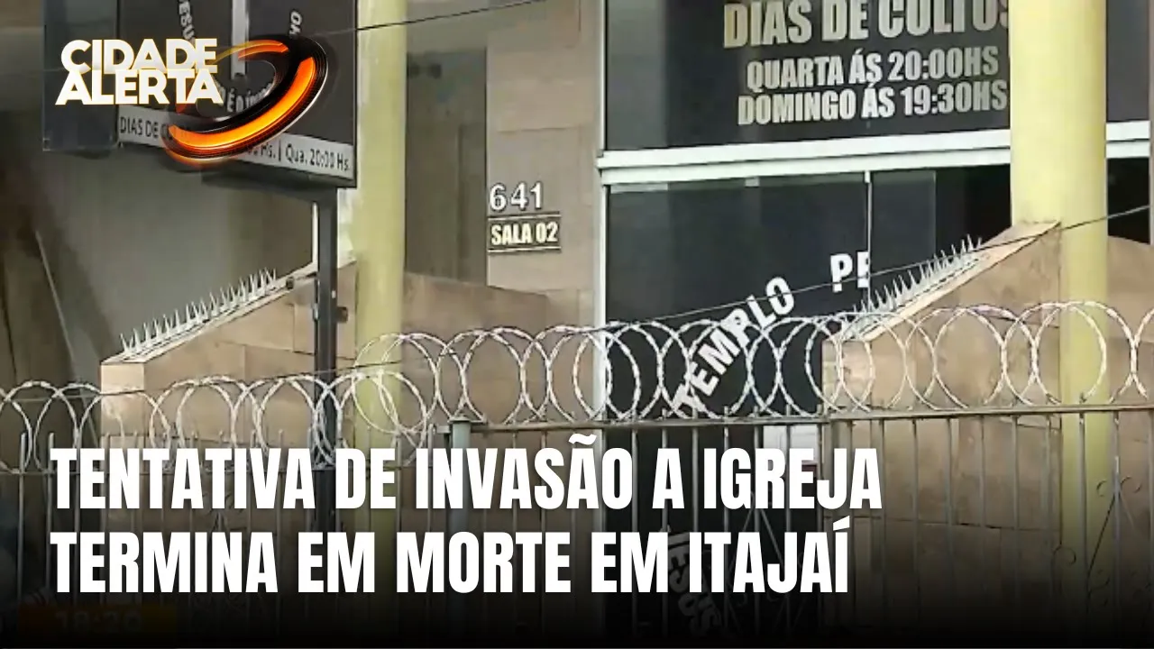 Tentativa de invasão a igreja termina em morte em Itajaí
