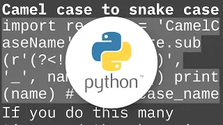 Elegant Python function to convert CamelCase to snake - case