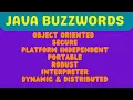 Java Buzzwords Features of Java