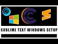 Setup Sublime Text On Windows For C - C Programming