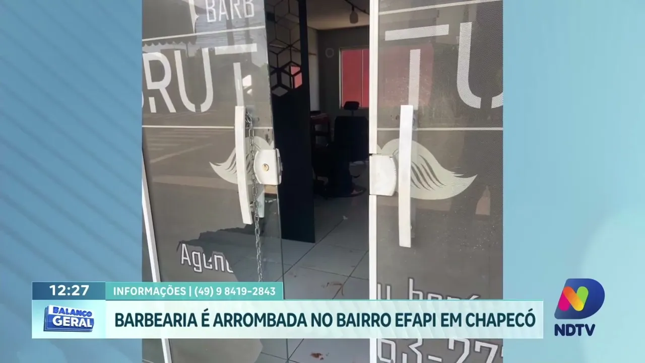 Sem Trégua: Barbearia em Chapecó Tem Prejuízo Após Ser Alvo de Arrombamento