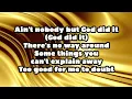 TobyMac - God Did It Lyrics